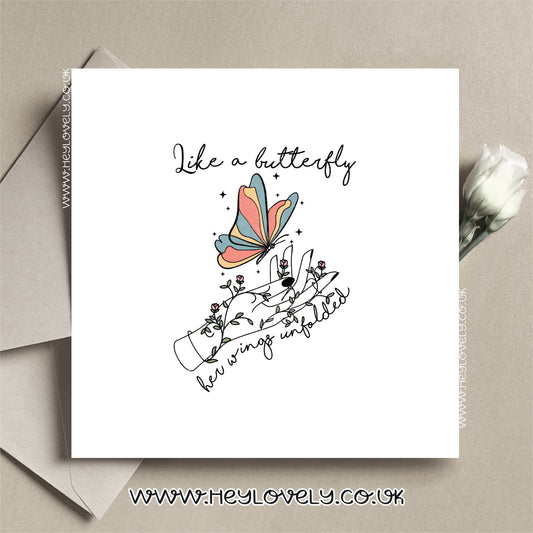 Like a butterfly card