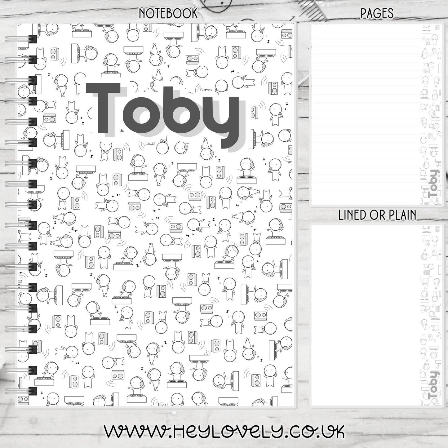 A6, A5 or A4 Wire Bound Notebook * Set 37