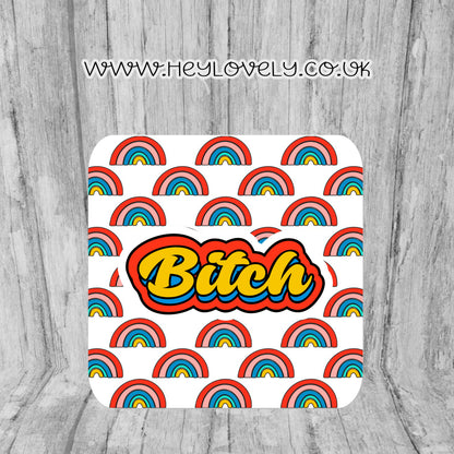 Sweary Mug Retro Rainbow Design