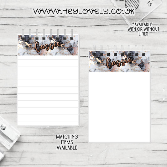A6 or A5  Wire Bound Notepad * Set 25