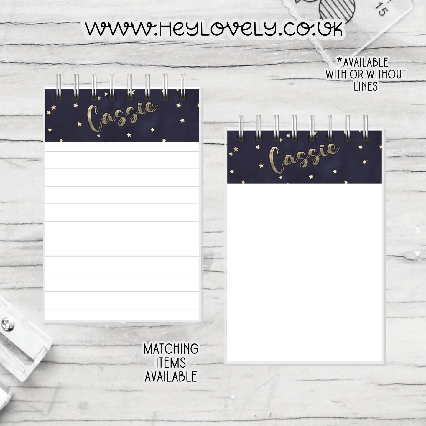 A6 or A5  Wire Bound Notepad * Set 26