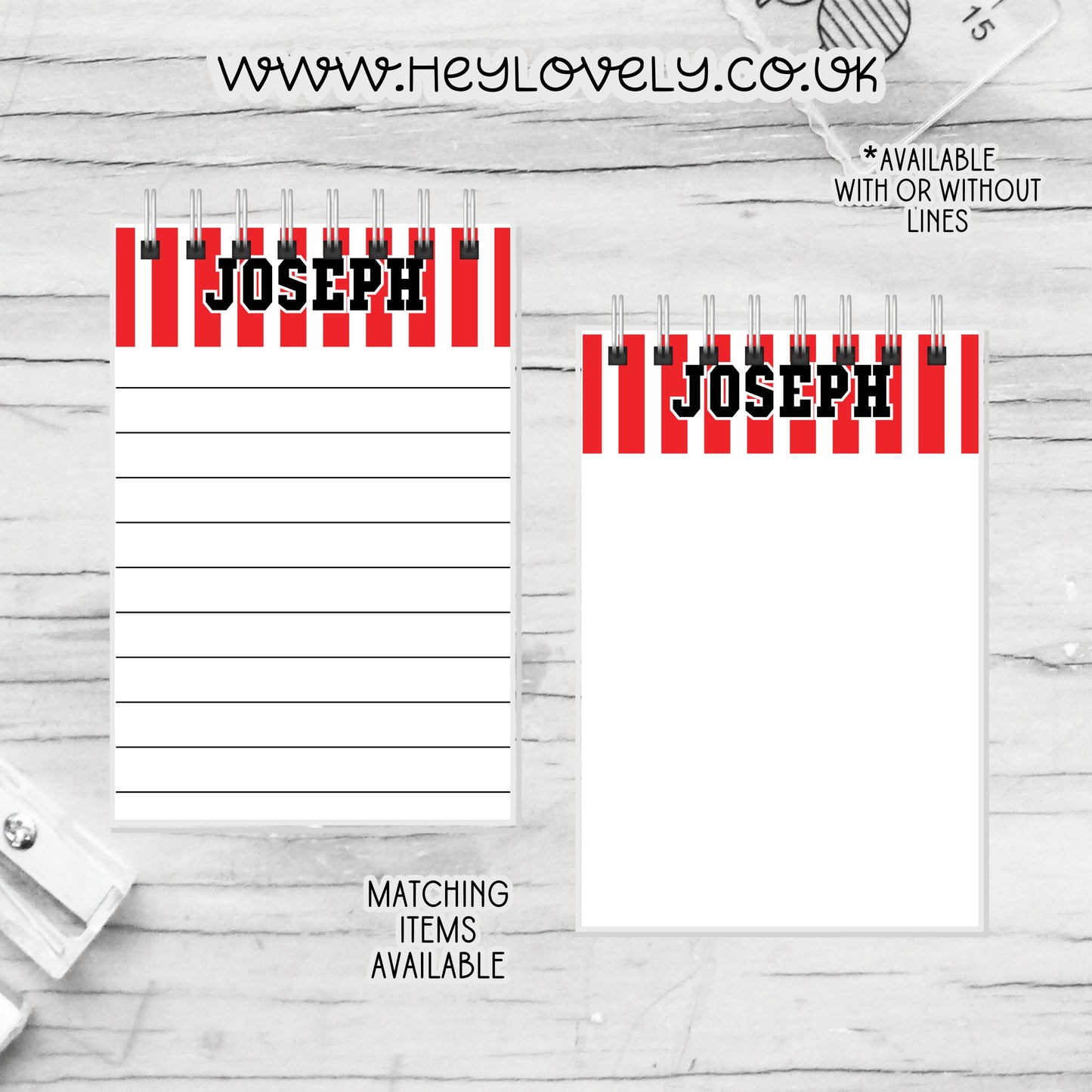 A6 or A5 Wire Bound Notepad * Set 33