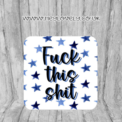 Sweary Mug Blue Stars