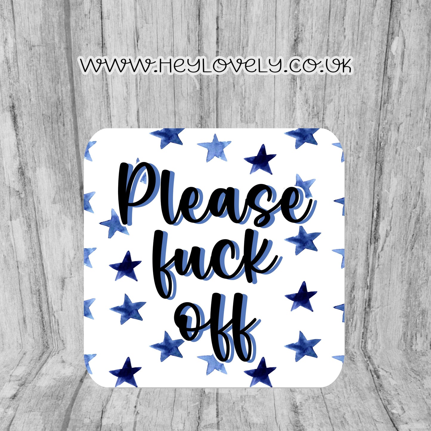 Sweary Mug Blue Stars
