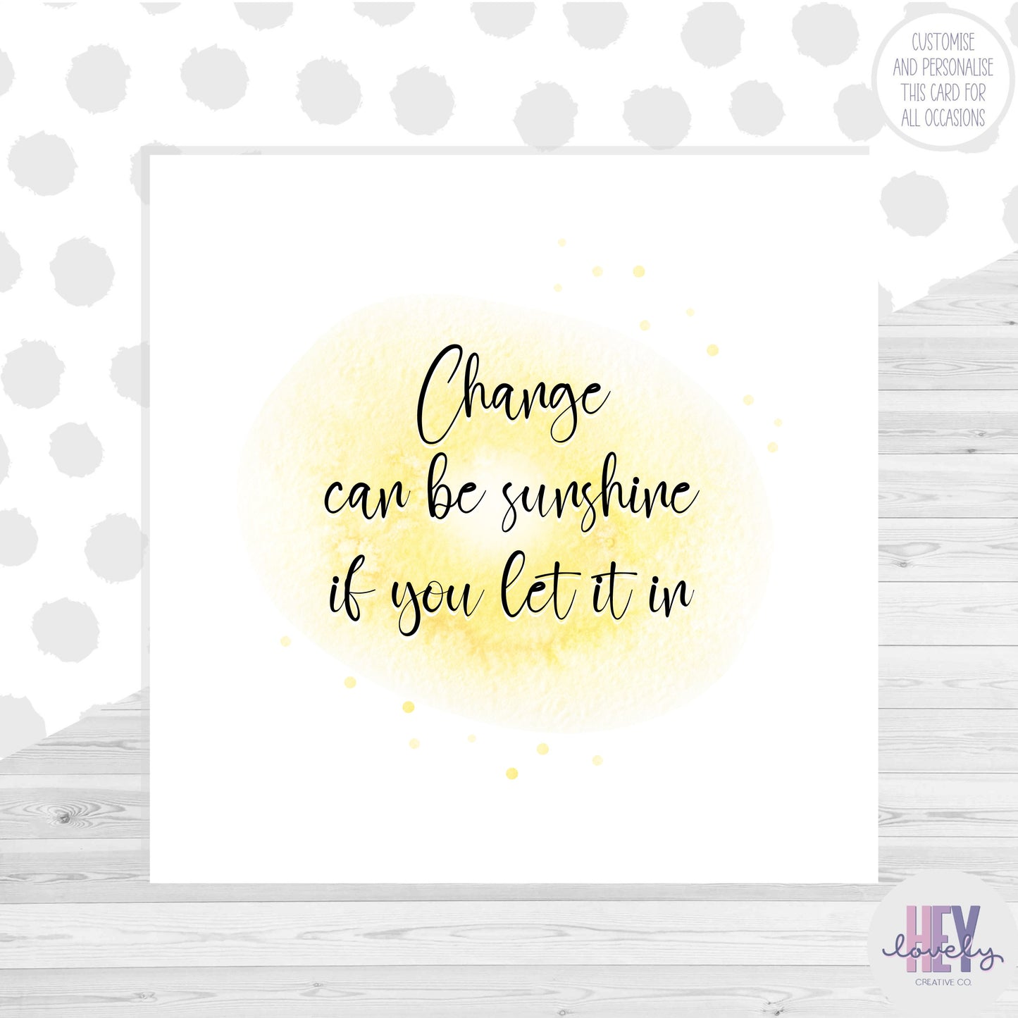 Change can be.. card