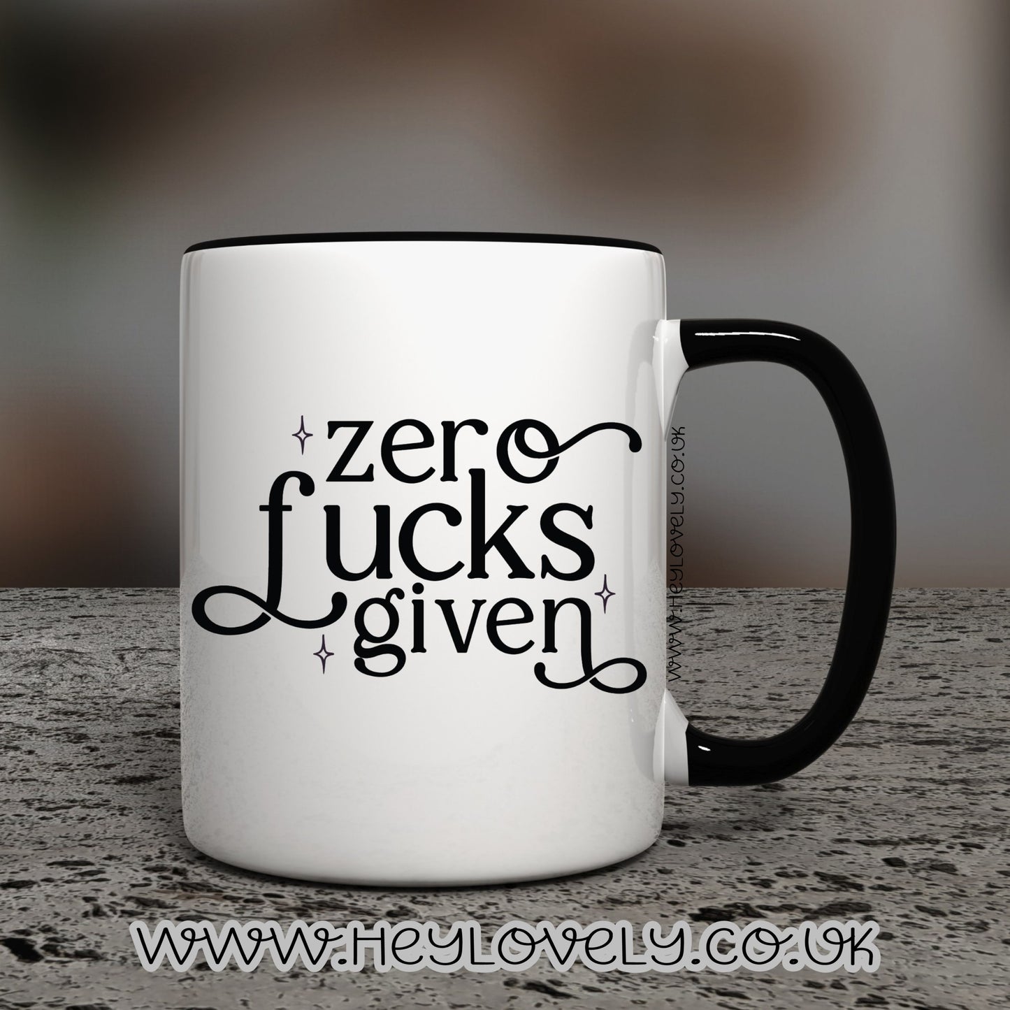Zero f**ks given mug